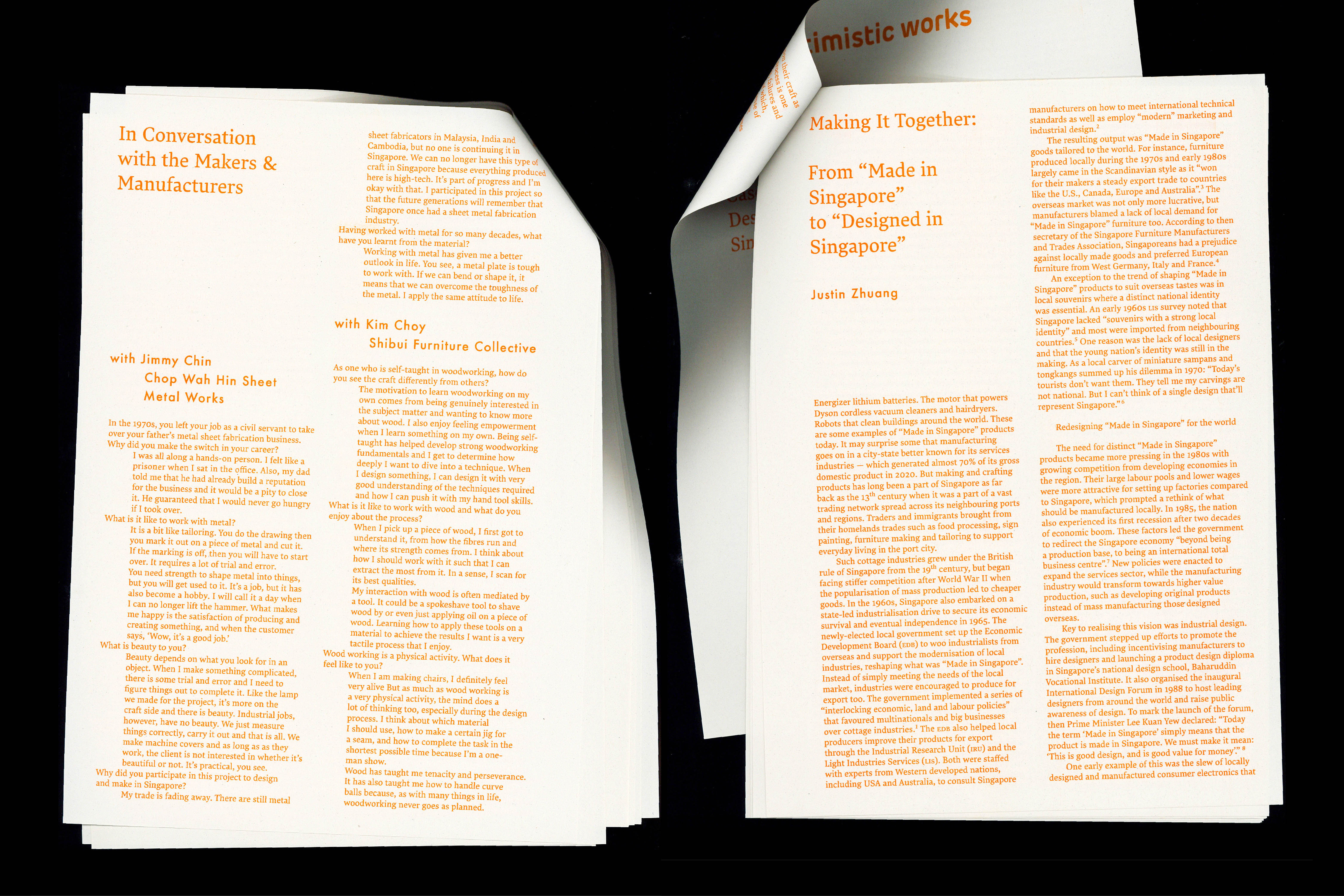 933 New Optimistic Works (exhibition handout), for Studio Juju
